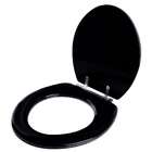 Assento Sanitário Almodadado Macio Flamingo Preto Para Vaso I