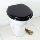 Assento Sanitário Almodadado Macio Flamingo Preto Para Vaso I