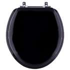 Assento Sanitário Almodadado Macio Flamingo Preto Para Vaso I