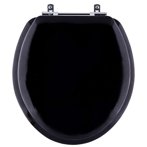 Assento Sanitário Almodadado Macio Flamingo Preto Para Vaso I