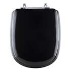 Assento Sanitário Almofadada Paris Preto Para Bacia Ideal Sta