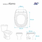 Assento Sanitario Almofadado Alamo Marfim (bege)para Vaso San