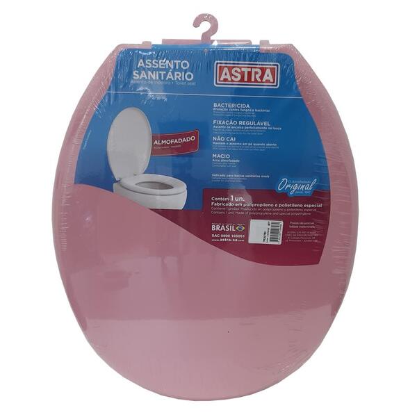 Assento Sanitário Almofadado Astra Convencional Oval Universa