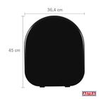 Assento Sanitário Almofadado Astra Riviera Preto Trvk Pr02