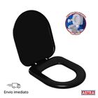 Assento Sanitário Almofadado Astra Riviera Preto Trvk Pr02
