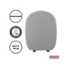 Assento Sanitário Almofadado Astra Sabatini Cinza Claro Para