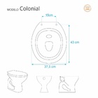 Assento Sanitario Almofadado Colonial Branco Para Vaso Hervy