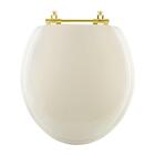 Assento Sanitario Almofadado Convencional Oval Marfim Para Va
