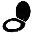 Assento Sanitário Almofadado Convencional Preto Para Vaso Deca