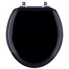 Assento Sanitário Almofadado Dalia Preto Para Vaso Fiori