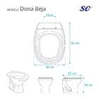 Assento Sanitário Almofadado Dona Beja Branco Para Vaso Santa