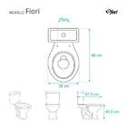 Assento Sanitario Almofadado Fiori Branco Para Vaso Fiori