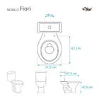 Assento Sanitário Almofadado Fiori Preto Para Vaso Fiori