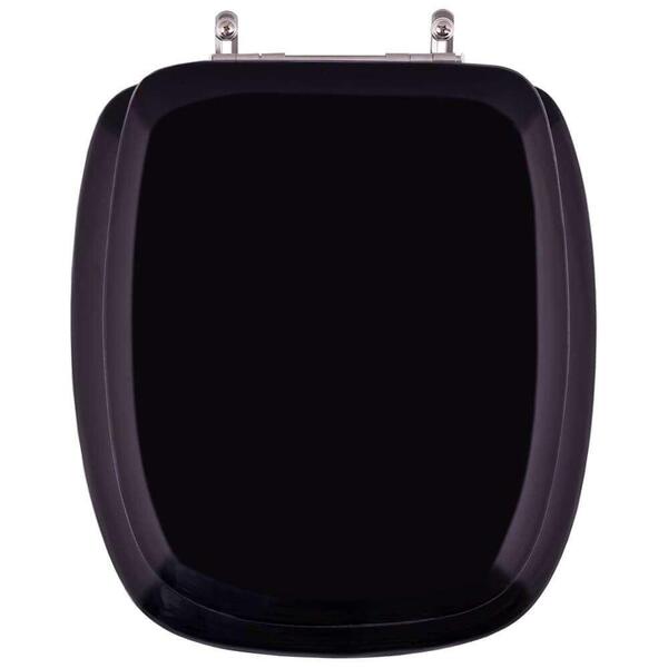 Assento Sanitário Almofadado Laguna Preto Para Louça Hervy