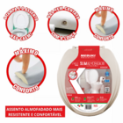 Assento Sanitário Almofadado Oval Para O Vaso Modelo Izy Deca