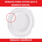 Assento Sanitário Almofadado Oval Para O Vaso Modelo Izy Deca