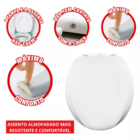 Assento Sanitário Almofadado Oval Para O Vaso Modelo Izy Deca