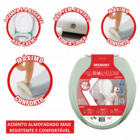 Assento Sanitário Almofadado Oval Para O Vaso Modelo Izy Deca