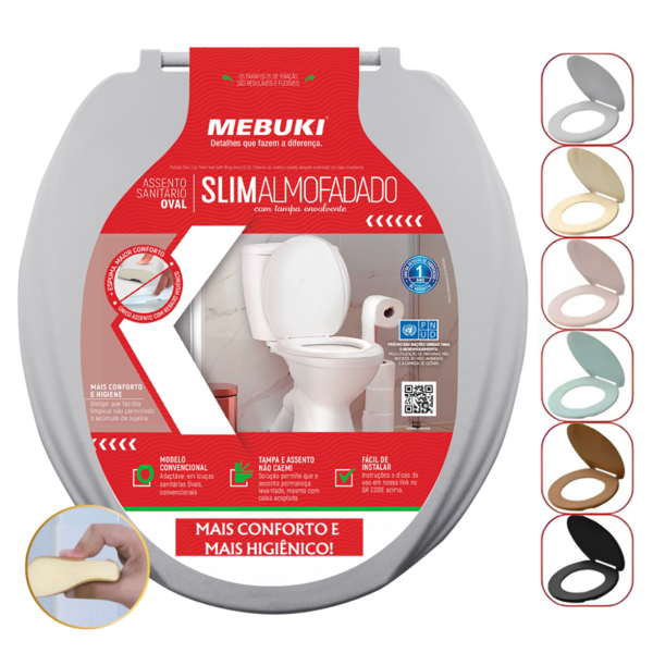 Assento Sanitário Almofadado Oval Para O Vaso Modelo Izy Deca