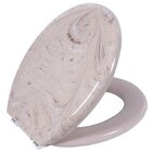 Assento Sanitário Almofadado Oval Tpk Astra Bege Marmorizado