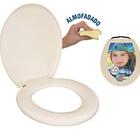 Assento Sanitário Almofadado Plus Biscuit Conv. Polietileno