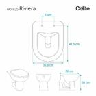 Assento Sanitario Almofadado Riviera Bege Claro Vaso Celite