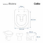 Assento Sanitário Almofadado Riviera Branco Para Vaso Celite