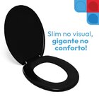 Assento Sanitário Almofadado Slim Astra Preto