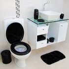 Assento Sanitário Almofadado Slim Astra Preto