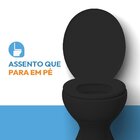 Assento Sanitário Almofadado Slim Astra Preto