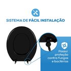 Assento Sanitário Almofadado Slim Astra Preto