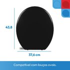 Assento Sanitário Almofadado Slim Astra Preto