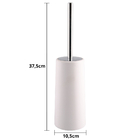 Assento Sanitário Almofadado Slim Branco + Lixeira Branca 6l