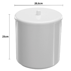 Assento Sanitário Almofadado Slim Branco + Lixeira Branca 6l