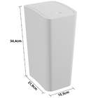 Assento Sanitário Almofadado Slim Branco + Lixeira Branca 8l