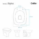 Assento Sanitario Almofadado Stylus Branco Para Vaso Celite