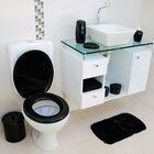 Assento Sanitário Almofadado Universal Alumasa - Preto