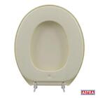 Assento Sanitario Almofadado Universal Oval Astra Slim Bege