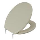 Assento Sanitario Almofadado Universal Oval Astra Slim Bege