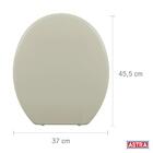 Assento Sanitario Almofadado Universal Oval Astra Slim Bege