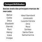 Assento Sanitario Almofadado Universal Oval Astra Slim Cinza