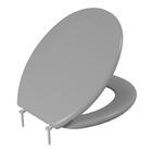 Assento Sanitario Almofadado Universal Oval Astra Slim Cinza