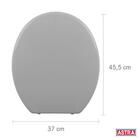 Assento Sanitario Almofadado Universal Oval Astra Slim Cinza