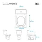 Assento Sanitario Amarilis Cinza Claro Para Bacia Fiori 6lpf