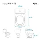 Assento Sanitário Amarilis Preto Para Vaso Fiori