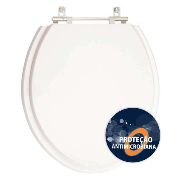 Assento Sanitario Antibacteriano Oval Branco Para Celite