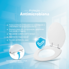 Assento Sanitario Antibacteriano Oval Branco Para Deca