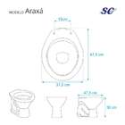 Assento Sanitário Araxá Branco Para Vaso Santa Clara