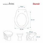 Assento Sanitário Áries Eternit Aço Cinza