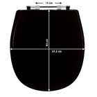 Assento Sanitário Aspen/Fast MDF Preto Sicmol